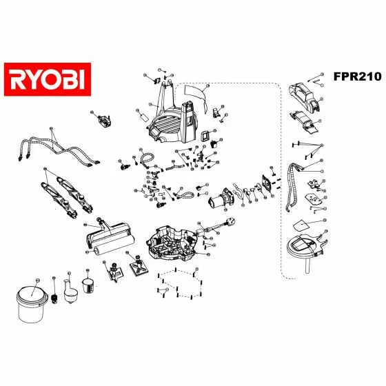 Ryobi FPR210 Spare Parts List Type: 5133000384